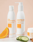 citrus toner with cucumber milk facial cleanser and sweet almond facial moisturizer