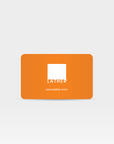 The LATHER logo on a rendered gift card.