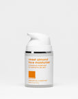 White botttle with pump on white background.