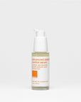 Small white bottle on white background.