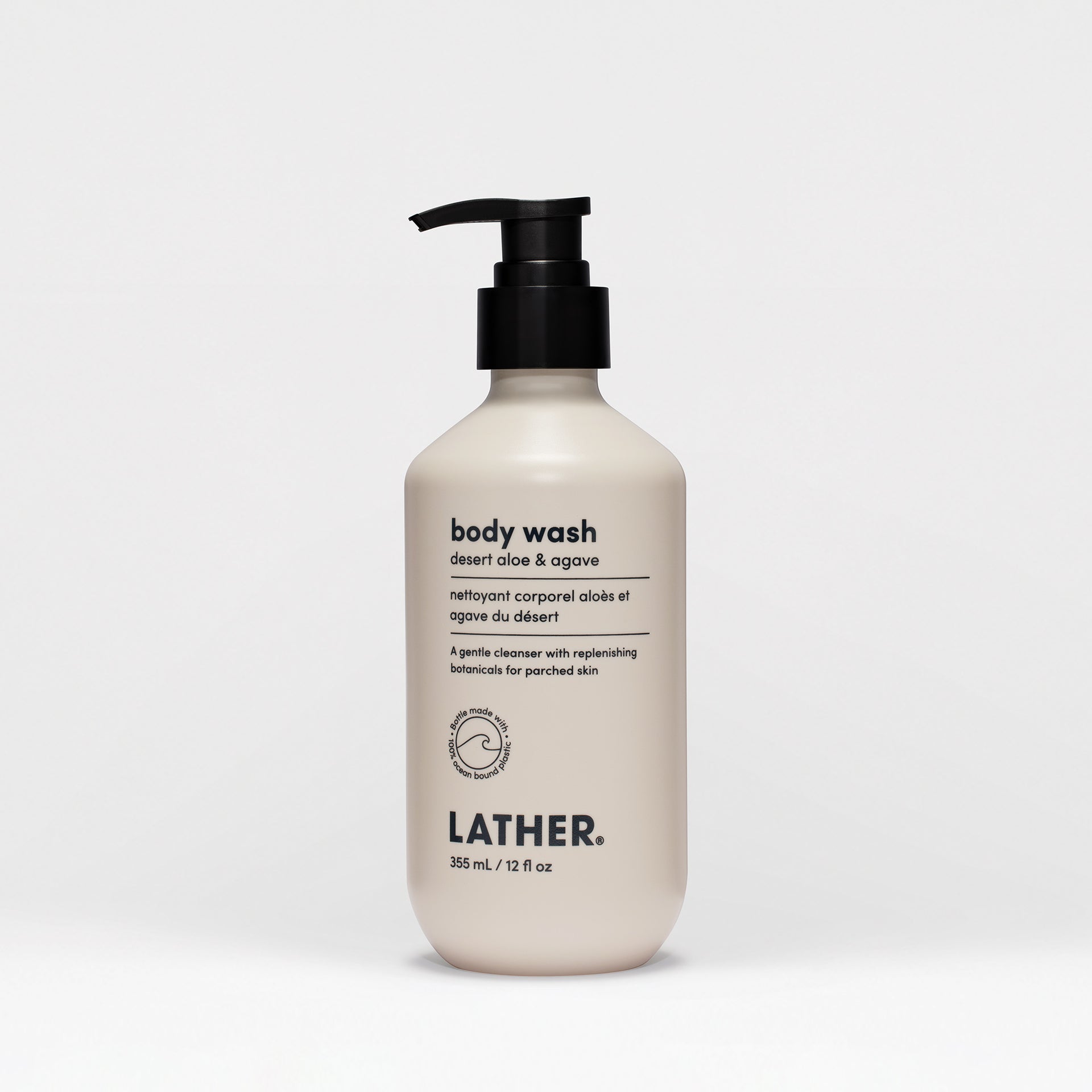 LATHER Desert Aloe & Agave Body Wash | Hydrating & Refreshing Skin Care | Paraben & Sulfate Free