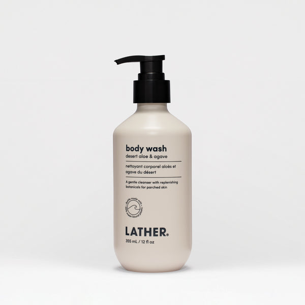 LATHER Desert Aloe & Agave Body Wash | Hydrating & Refreshing Skin Care | Paraben & Sulfate Free | Gentle Cleansing with Invigor