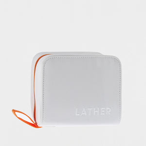 LATHER Cosmetic Embroidered Bag
