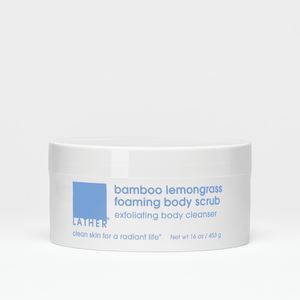 Bamboo Lemongrass Foaming Body Scrub 16 ounce product jar